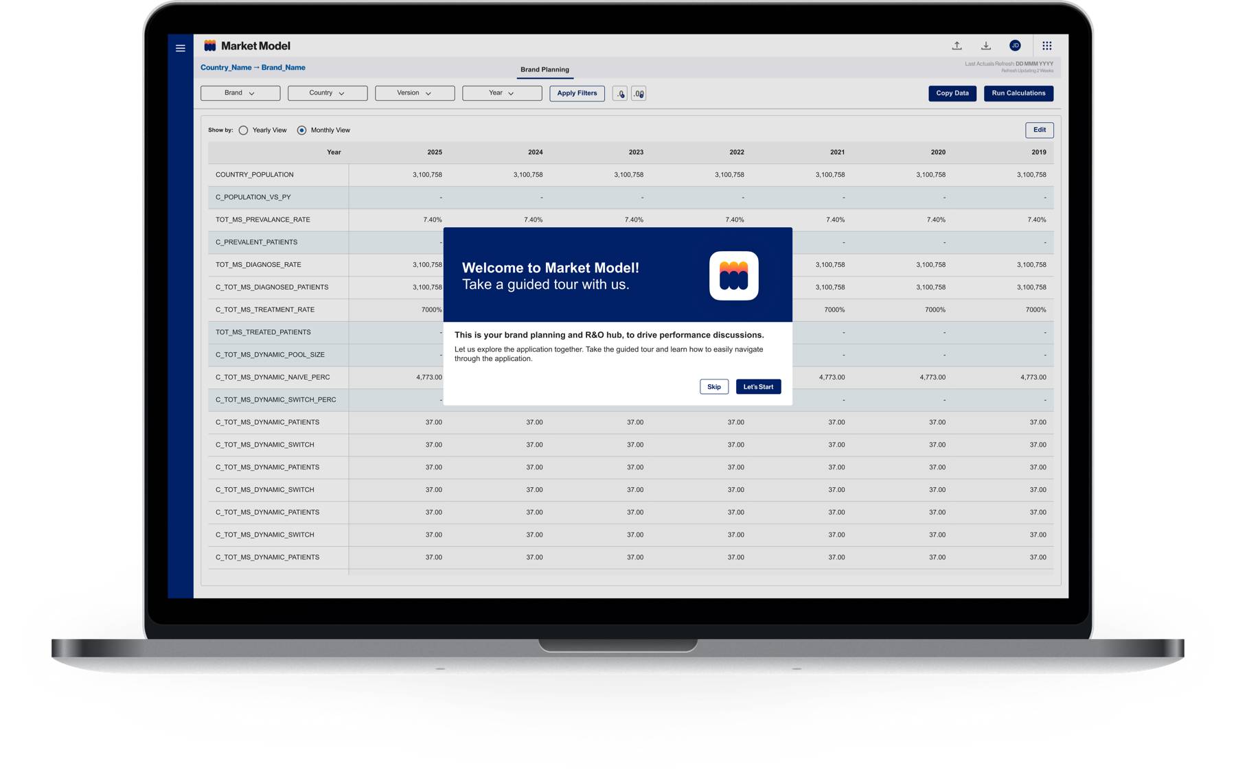 Market Model 2.0 Dashboard